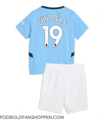 Manchester City Ilkay Gundogan #19 Hjemmebanetrøje Børn 2024-25 Kortærmet (+ Korte bukser)